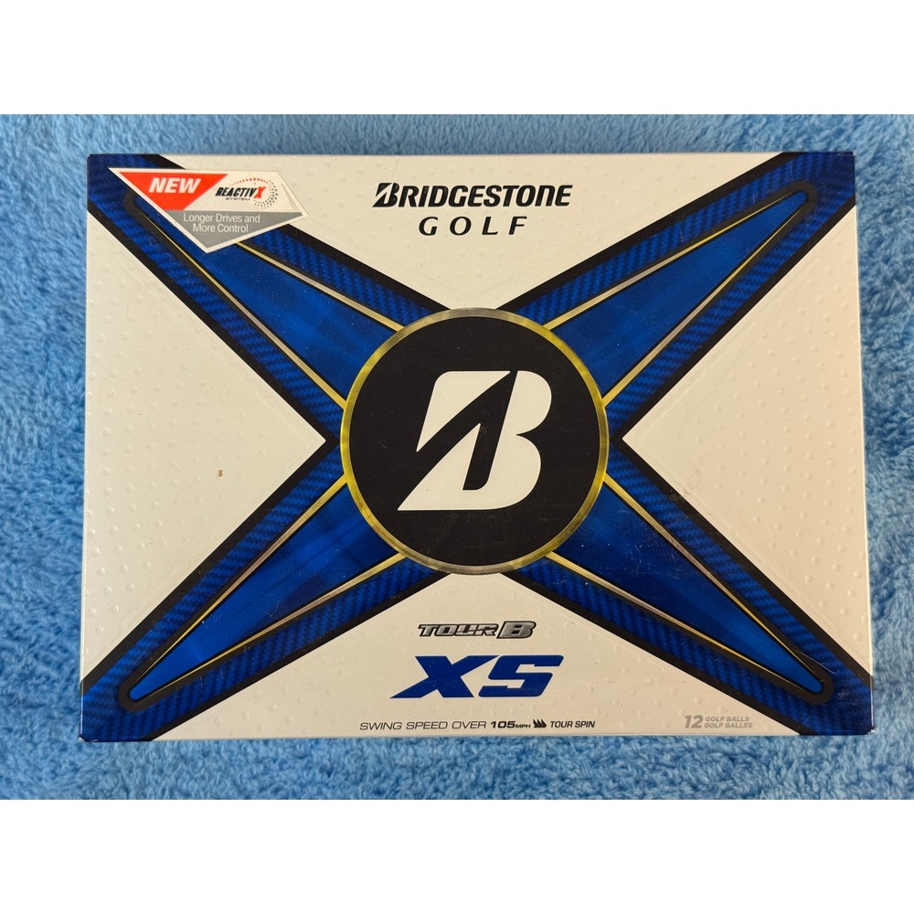 Bridgestone Golf Tour B XS White Golf Balls 12 Count Box REACTIV iQ S4WX6D